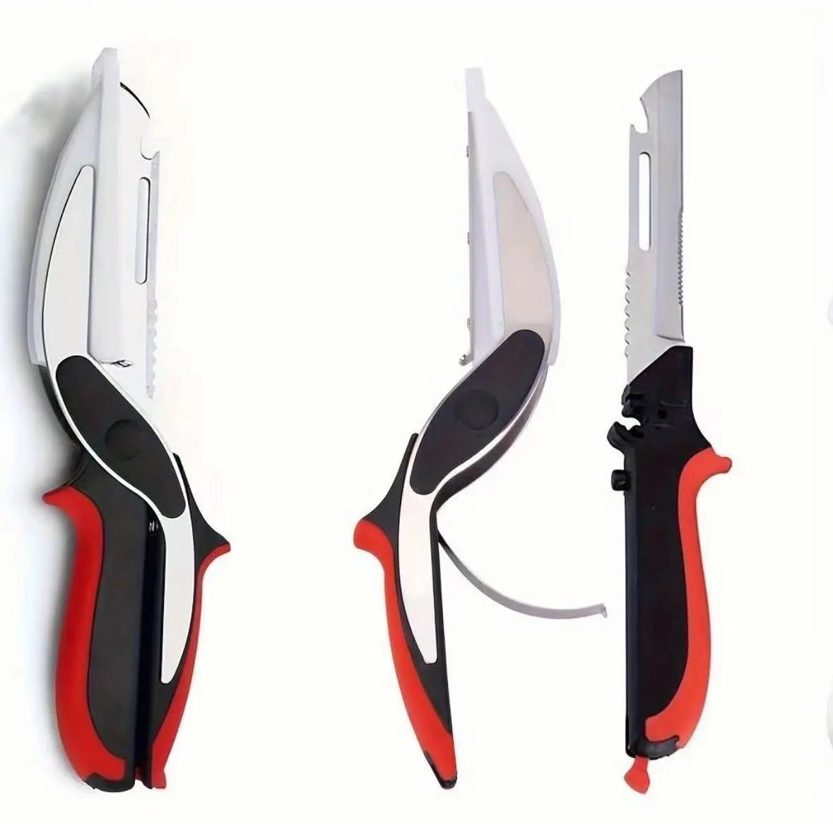 Professional Stainless Steel Kitchen Scissors for Vegetables and Meat - Includes Cutting Board and Quick Slicing Functionality