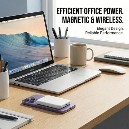 10,000mAh Magnetic Power Bank for iPhone 12-17 Series - Optimal Performance with MagSafe Case or Without, Portable Wireless Charger - Ideal Father's Day Gift