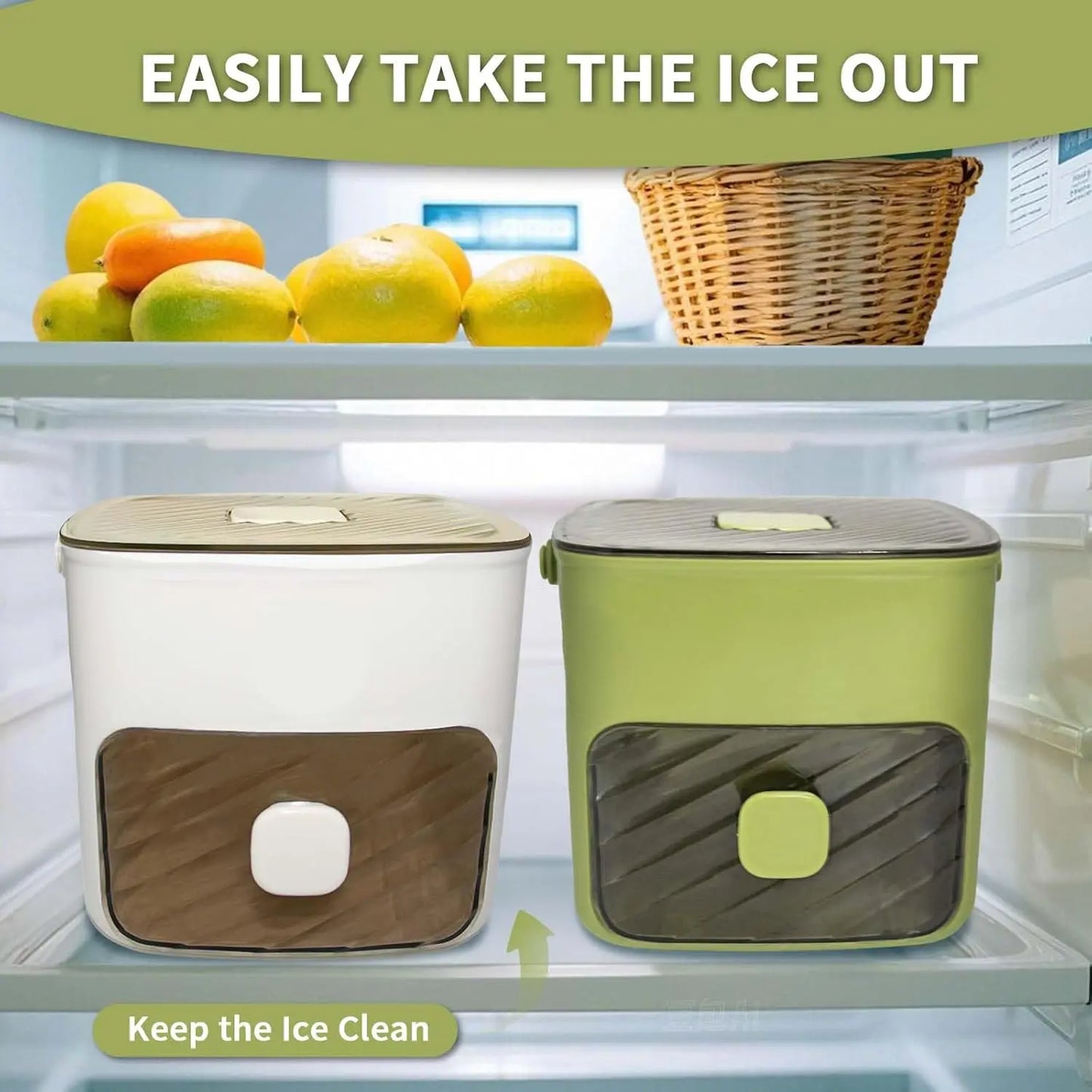 Professional Ice Cube Tray with Lid and Bin - Versatile Ice Maker for Freezer, Ideal for Whiskey, Cocktails, Coffee, and Beer, Complete with Ice Tongs and Kitchen Tools