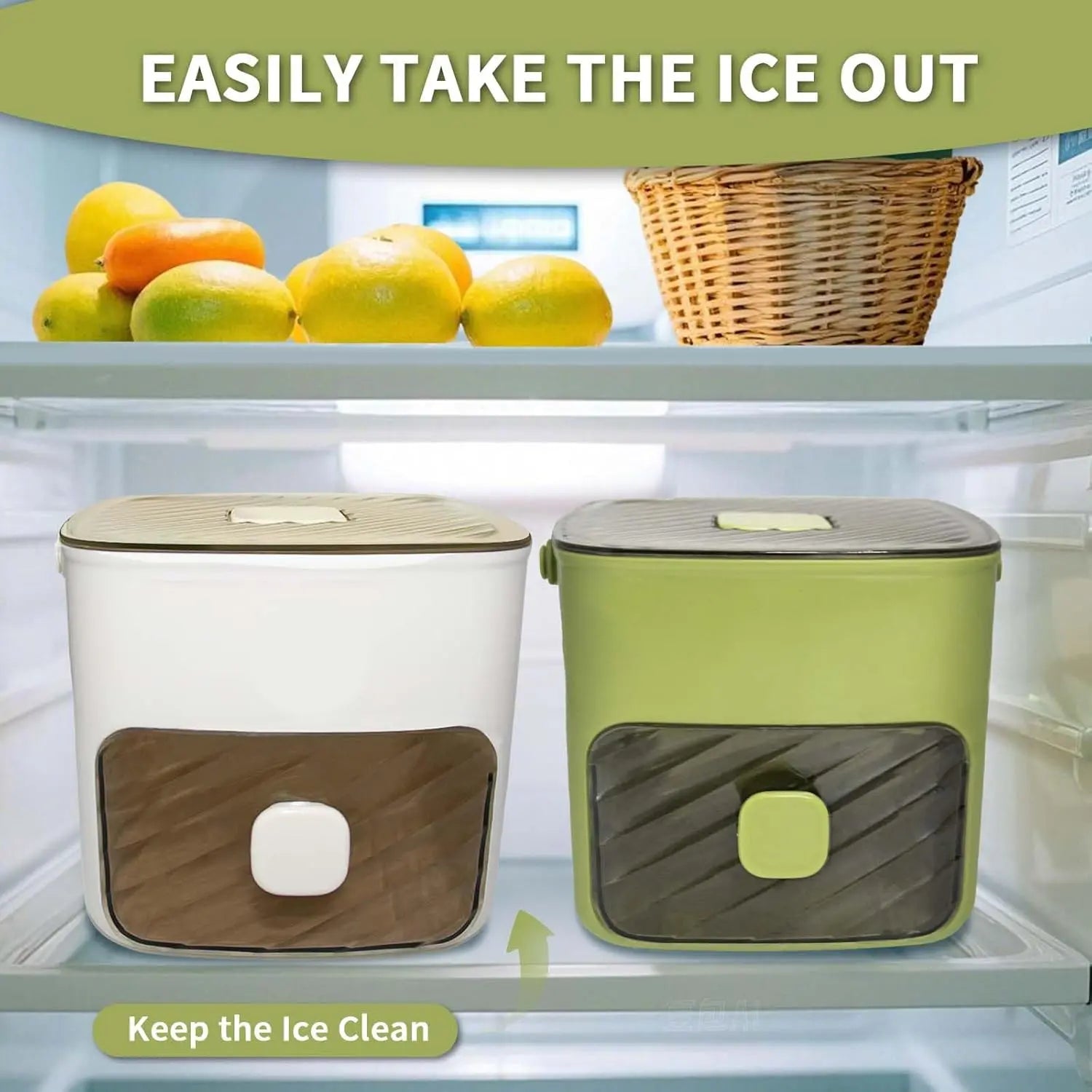 Professional Ice Cube Tray with Lid and Bin - Versatile Ice Maker for Freezer, Ideal for Whiskey, Cocktails, Coffee, and Beer, Complete with Ice Tongs and Kitchen Tools