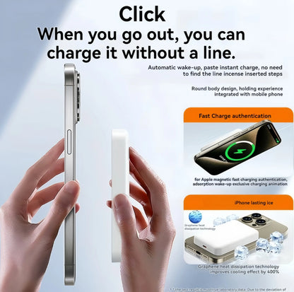 10,000mAh Magnetic Power Bank for iPhone 12-17 Series - Optimal Performance with MagSafe Case or Without, Portable Wireless Charger - Ideal Father's Day Gift