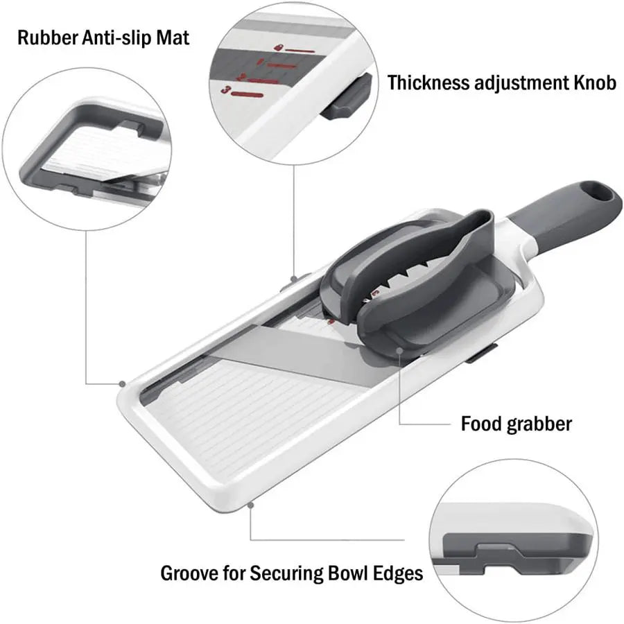 Adjustable Stainless Steel Multifunctional Vegetable Chopper and Slicer, 1 Count Kitchen Utensil and Gadget
