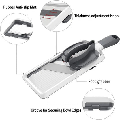 Adjustable Stainless Steel Multifunctional Vegetable Chopper and Slicer, 1 Count Kitchen Utensil and Gadget