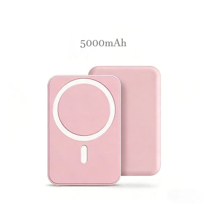 5000mAh Magnetic Charging Battery with MagSafe Wireless Fast Charging Technology for iPhone 12-17 Series - Compact and Portable Power Bank